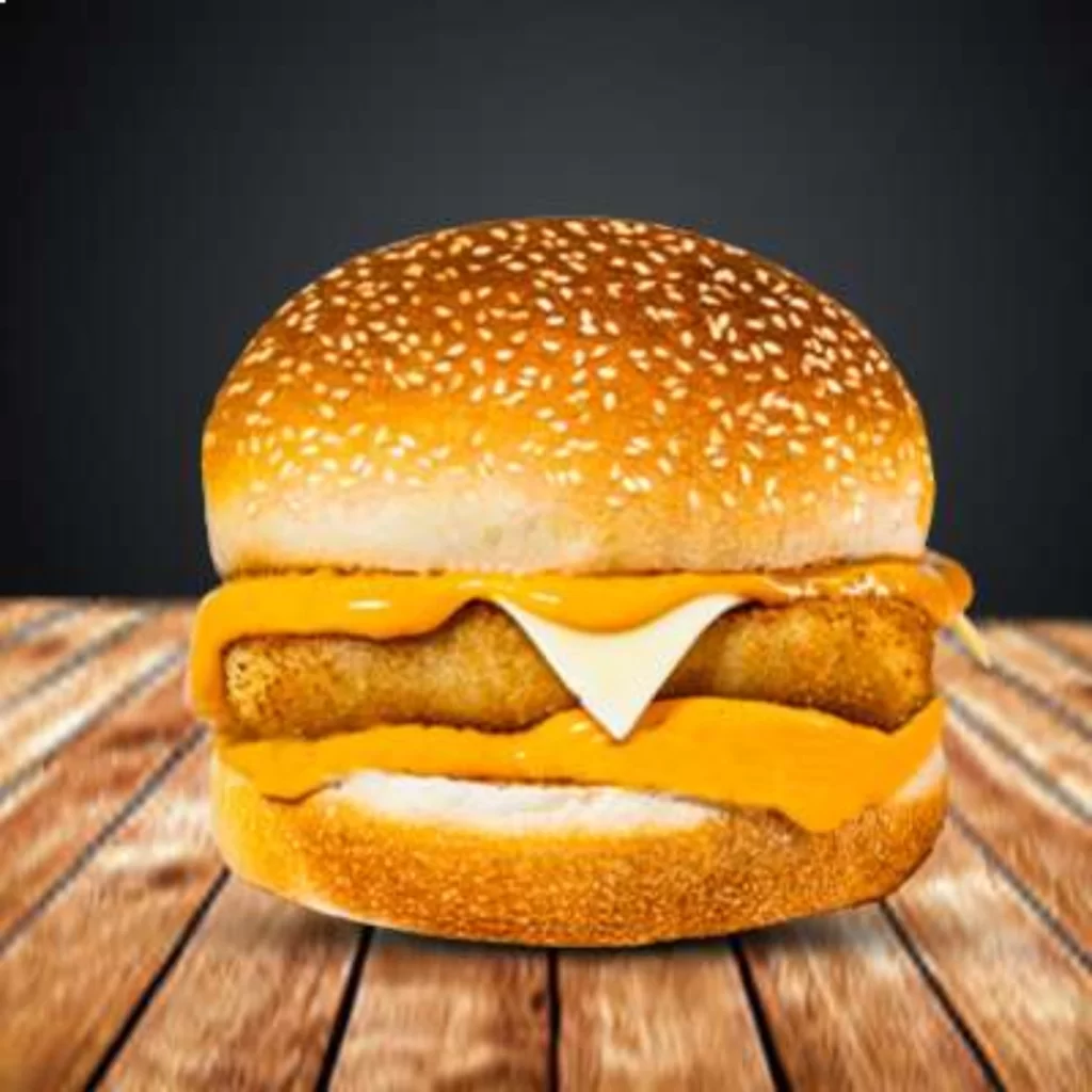 Jain burger with a simple, pure patty and fresh toppings.