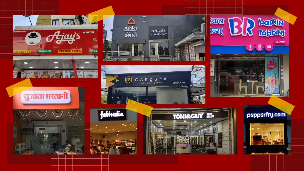 A collage of Top 10 franchise opportunities in Pune