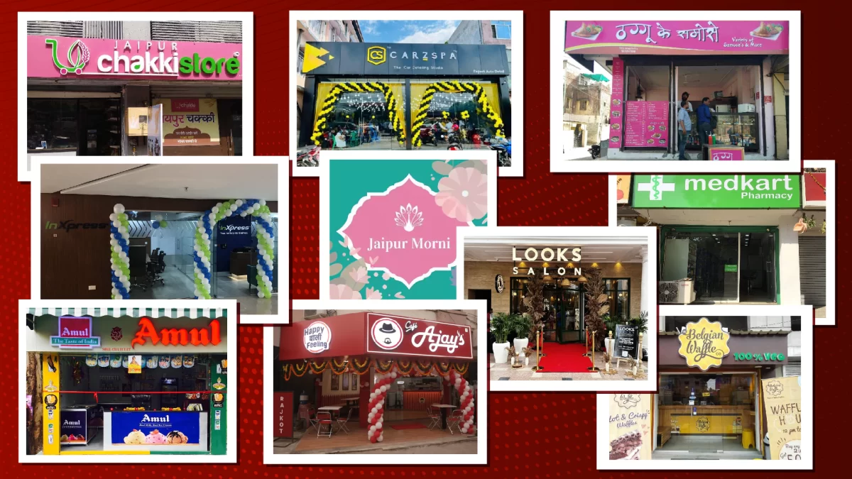A Collage of 10 franchises of Jaipur.